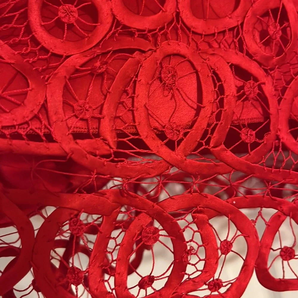 Soulmates red silk and lace blouse - Picture 4 of 5